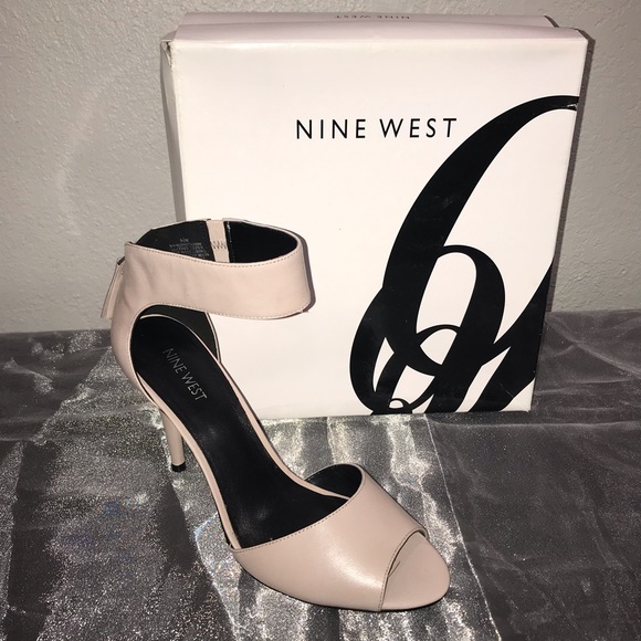 Nine West Shoes - Nine West Taupe Peep Toe Pumps